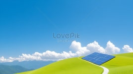 푸른 언덕의 태양광 발전 배경 사진 및 창의적인 일러스트 무료 다운로드 - Lovepik 푸른 언덕의 태양광 발전