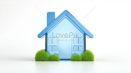 잔디 위의 파란 집 배경 사진 및 창의적인 일러스트 무료 다운로드 - Lovepik 잔디 위의 파란 집