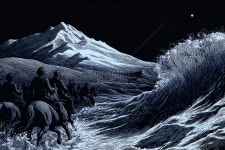 달빛 아래의 눈 덮인 산 앞 강을 건너는 승마 군인 일러스트 무료 다운로드 - Lovepik 달빛 아래의 눈 덮인 산 앞 강을 건너는 승마 군인