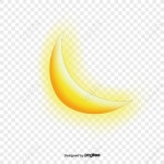  하늘에 구불구불 구부러진 달 일러스트,밝다,밤하늘