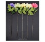 더리얼스 엠데코:대한민국 대표 플라워 종합쇼핑몰 [더리얼스 엠데코] 조화 타프타 다알리아 꽃 달리아 조화꽃 스프레이 72cm 5색 택1 각24개... 