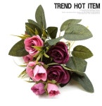 더리얼스 엠데코:대한민국 대표 플라워 종합쇼핑몰 [더리얼스 엠데코] 조화 장미 꽃 부쉬 30cm 5색 택1 인조 장미꽃 조화꽃 장미조화 꽃장식... 