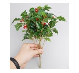 더리얼스 엠데코:대한민국 대표 플라워 종합쇼핑몰 [더리얼스 엠데코] 홀리 베리 열매 부쉬 33cm 12개 세트 2색 택1 크리스마스 장식 겨울 인조... 