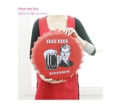 더리얼스 엠데코:대한민국 대표 플라워 종합쇼핑몰 [더리얼스 엠데코] 레트로 틴 병뚜껑 액자 레드 레이건 프리 비어 40cm 카페 셀프 인테리어... 