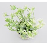 대표 플라워 종합쇼핑몰 [더리얼스 엠데코] 메종 엣 쟈르딘 포트 조화꽃 퀸앤레이스 화분 14cm 3색 택1 네츄럴 인조 조경 장식 테이블 조화 식물