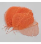 더리얼스 엠데코:대한민국 대표 플라워 종합쇼핑몰 [더리얼스 엠데코] 메쉬 스카렛 반투명 나뭇잎 오렌지 S 7.7~10cm 스칼렛 엽록소 제거 잎사귀