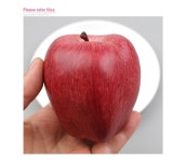 더리얼스 엠데코:대한민국 대표 플라워 종합쇼핑몰 [더리얼스 엠데코] 사과 모형 홍옥 레드 8.3cm 모조 열매 과일모형 음식 장식 전시 진열 마트... 
