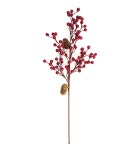 더리얼스 엠데코:대한민국 대표 플라워 종합쇼핑몰 [더리얼스 엠데코] 조화 레드베리 솔방울 믹스 가지 60cm 붉은 열매 크리스마스 장식 겨울... 
