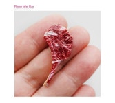 더리얼스 엠데코:대한민국 대표 플라워 종합쇼핑몰 [더리얼스 엠데코] 미니 립 토마호크 생고기 모형 4cm 2개 세트 모조 정육점 뷔페 장식 식품... 