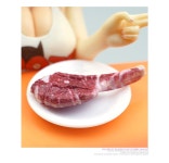 더리얼스 엠데코:대한민국 대표 플라워 종합쇼핑몰 [더리얼스 엠데코] 미니 립 토마호크 생고기 모형 4cm 2개 세트 모조 정육점 뷔페 장식 식품... 