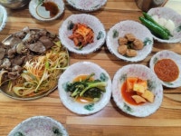 불향가득한 돼지 직화 구이까지 잘먹엇네요