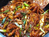 낙지볶음 & 양배추쌈