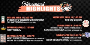 Homestand Highlights: Landmark Opening Night on April 15 Starts Clingstones Era in Columbus | Clingstones Homestand Highlights... 