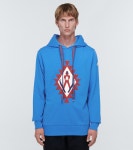 Moncler - Embroidered cotton jersey hoodie | Mytheresa Embroidered cotton jersey hoodie