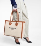 B Army 42 Canvas Shopper in Beige - Balmain | Mytheresa