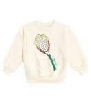 화이트 Tennis 코튼 저지 스웨트셔츠 - Mini Rodini | Mytheresa