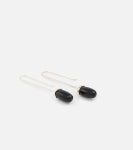 Long Dripping Stone sterling silver drop earrings with onyxes in silver - Sophie Buhai | Mytheresa