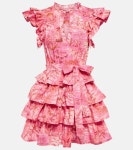 Lulua Printed Cotton Minidress in Pink - Ulla Johnson | Mytheresa