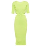 Collette Ribbed Knit Cutout Midi Dress in Green - Simkhai | Mytheresa