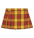 Checked pleated cotton-blend skirt in multicoloured - Off White Kids | Mytheresa