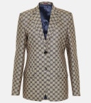 GG canvas linen-blend blazer in multicoloured - Gucci | Mytheresa