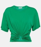 Embellished Jersey Crop Top in Green - Rabanne | Mytheresa