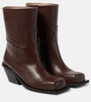 Blondine leather ankle boots in brown - Gia Borghini | Mytheresa