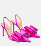 Le Cadeau 95 satin slingback pumps in pink - Mach Mach | Mytheresa