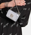 Balenciaga - Hourglass Mini leather clutch | Mytheresa Hourglass Mini leather clutch