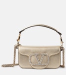 Locò Small leather shoulder bag in pink - Valentino Garavani | Mytheresa