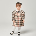 (EUF31NA60M_BG) 닥스베이비 하우스체크 케이프형 원피스- KIDIKIDI