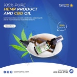 대마 제품 CBD 오일 소셜 미디어 게시물 템플릿 PNG PSD 무료 다운로드 - Pikbest