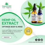 대마 제품 CBD 오일 소셜 미디어 게시물 템플릿 PNG PSD 무료 다운로드 - Pikbest