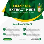 대마 제품 CBD 오일 소셜 미디어 게시물 템플릿 디자인 PNG EPS 무료 다운로드 - Pikbest