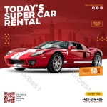 렌터카를 위한 새로운 테마 소셜 미디어 배너 PNG PSD 무료 다운로드 - Pikbest