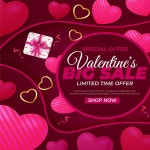 해피 발렌타인 데이 소셜 포스트 디자인 PNG AI 무료 다운로드 - Pikbest