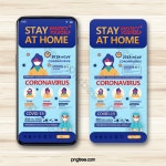 Moderna Covid 19 자택 격리 선전 화면 PNG PSD 무료 다운로드 - Pikbest