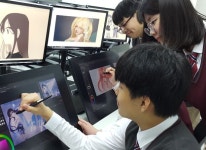 와콤 한봄고등학교 캐릭터창작과에 와콤 신티크프로24 및 에르고스탠드 전면 구축