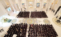 [천원궁 천일성전 입궁식] | 세계일보 장락산 채운 입궁 북소리… “천국문 열렸노라” 5만명 억만세 삼창 [천원궁 천일성전 입궁식]