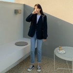 소녀나라 - 트렌디세미일자데님 트렌디세미일자데님