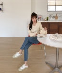 소녀나라 - 워싱세미일자데님 워싱세미일자데님