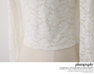 스타일온미 진주 쉬폰 스카프가디건