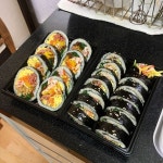 처음으로 김밥을 만들어 봤는데 뭔가 아바이 순대인 후기 - 후기 카테고리