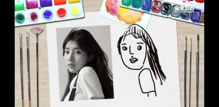 전체 게시판 - 최우식이 그린 수지 개웃겨 ㅋㅋ큐ㅠㅠㅠㅠ