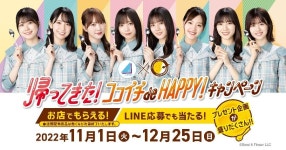 히나타자카46, 2022년 11월 1일 (화)～12월 25일 (일) 카레 하우스 CoCo이찌방야와의 콜라보 캠페인 개최 결정! - 재팬 카테고리