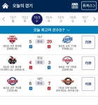 프로야구 경기 결과 및 순위 - 스퀘어 카테고리