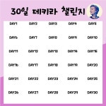 데키라 인스타그램 (30일 챌린지) - 국내유명인 카테고리