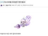 마스터라벨 리터칭한거 평가좀요!! - 메이플스토리 카테고리
