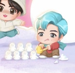 타이니준이도 눈오리 만들고 있어ㅋㅋㅋㅋ - RM 카테고리