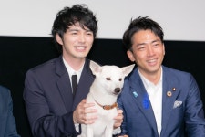 더쿠 - 영화 「견부!」 수의학부 학생 티치인 이벤트 - 하야시 켄토, 시노하라 테츠오 감독, 고이즈미 신지로 환경 대신